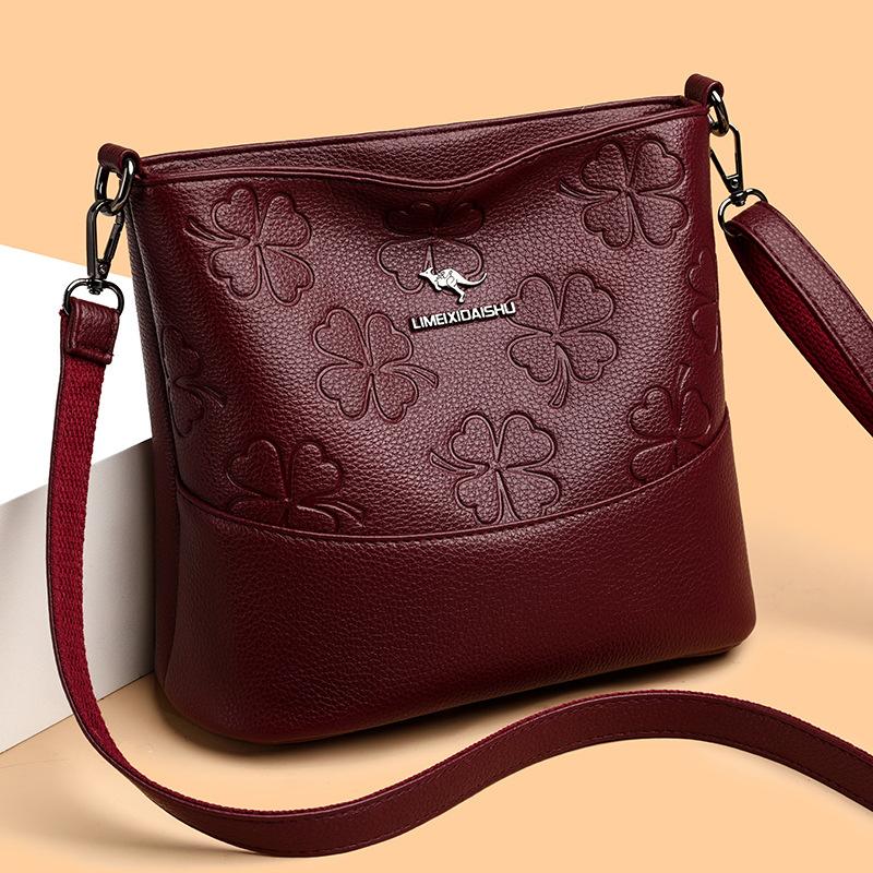 Supply Women's Bag Bucket Bag Crossbody Bag Women's Premium Embossed Bag Douyin Shoulder Bag Middle-aged Mother Bag
