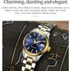 JINSHIDUN Brand Watch Heart Steel Automatic Mechanical Single Calendar Luminous Waterproof Women's Watch Women's Watch