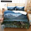 Altai Mountains King Queen Duvet Cover Natural Landscape Bedding Set Forest Lake Scenery Quilt Cover Polyester Comforter Cover