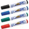 BIC Velleda 1701 ECOlutions Feutres pour Tableau Blanc Effaçables à Sec à Pointe Conique Moyenne -Blister de 4