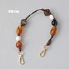 New Fashion Woman Bag Accessory Detachable Vintage Beaded Chain Amber Acrylic Bag Rope Strap Women Handbag Shoulder Handle Chain