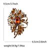 African Atmospheric Alloy Large Glass Brooch Delicate High-End Women'S Cardigan Shawl Brooch Ornament Pin