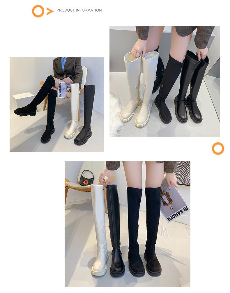 2023 Women's Over-the-Knee Black Knight Boots: Trendy, Thick-Soled, Large Size Autumn/Winter European Style