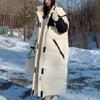 Зимняя длинная пуховая хлопковая куртка женская Manteau Femme Hiver 2023 свободная в стиле сафари толстые теплые парки с капюшоном женские пальто до колена