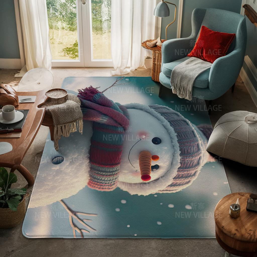 Ковер у входа в дом Домашний коврик у двери Гостиная Ванная Комната Ноги ванная комната Нескользящие коврики с водопоглощением для ванной Счастливого Рождества зима