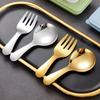 Short Handle Spoon Fork Set 304 Stainless Steel Cooking Supplies Mini Cutlery Set  Office