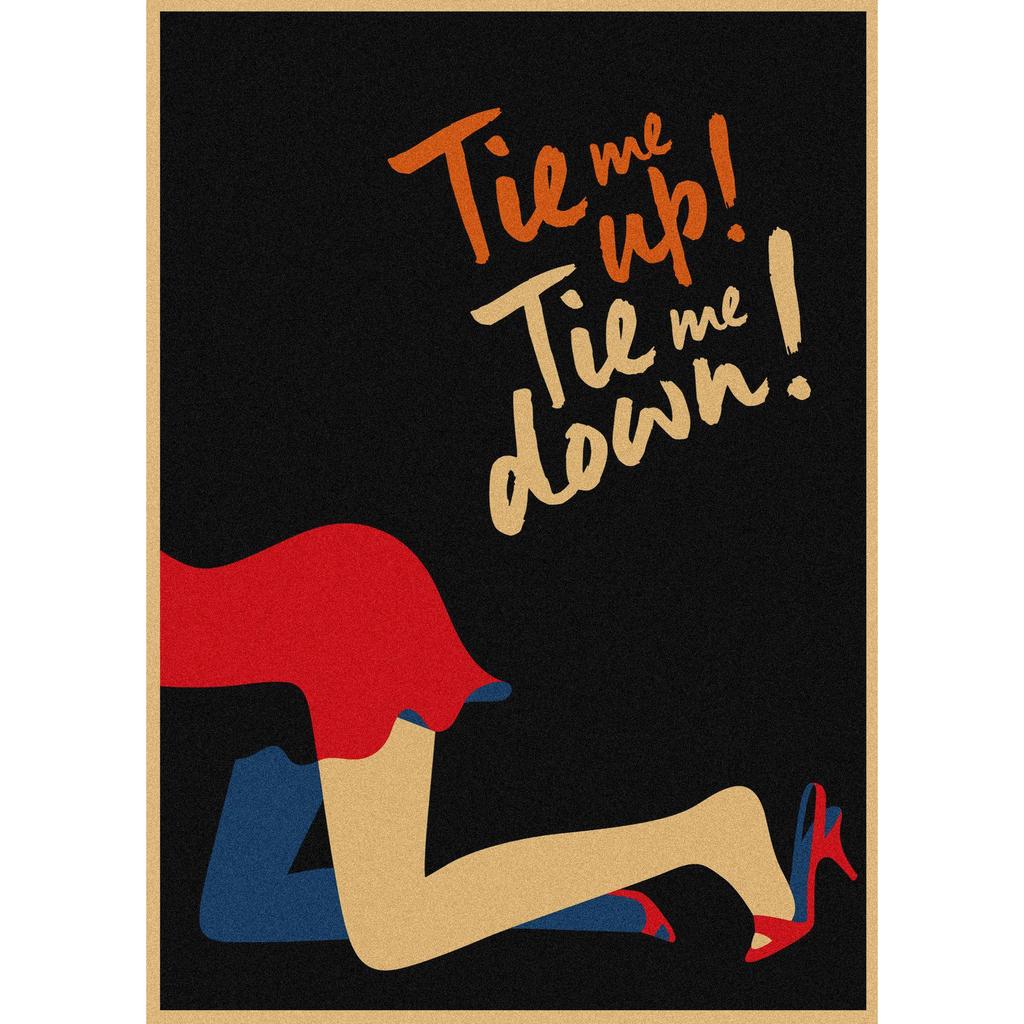 Malika Favre Retro Girl Illustration Kraft Paper Poster for Bar or Cafe Wall Decor