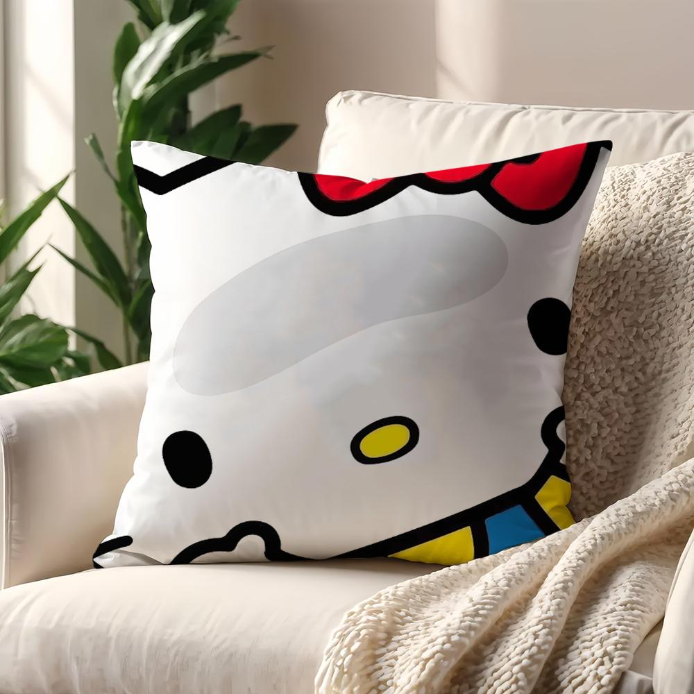 Kawaii H-Hello K-Kitty Cushion Cover For Pillow Printing Sofa Decoration Home Car Room Coffee Shop Office Nordic Simplicity