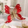 Fabric Glitter Butterfly Ornament Artificial Butterfly for Ceiling Wall Tree Tree Hanging Decoration Wreath Decor