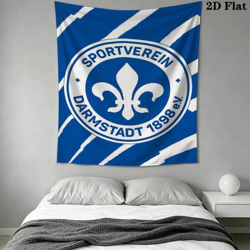 SV Darmstadt 98 Wall Tapestry Aesthetic Wall Hanging Printed Fabric Blanket Decorative Tapestries for Bedroom Living Room Home Decor