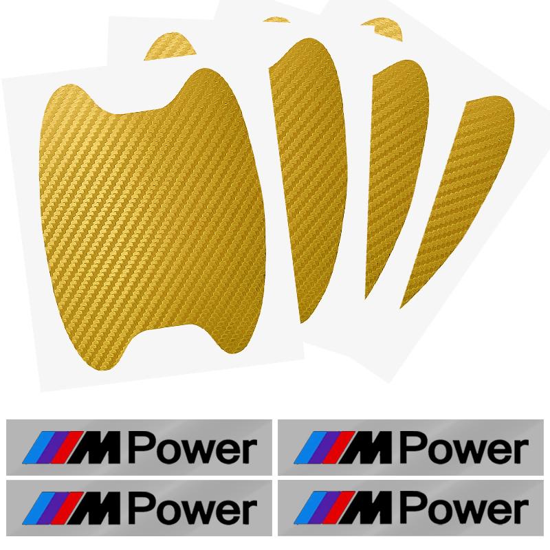 Car Door Sticker Carbon Fiber Scratches Auto Handle Protection Film For BMW M E34 E36 E60 E90 E46 E39 E70 F10 F20 F30 X5 X6 X1 M3 M5 M6 E71 F01 F87