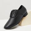 Leather Men Modern Dance Shoes Soft Soled Dancing Shoes Low Heel Adult Boy's Latin Tango Ballroom Dancing Shoes Heeled 2.5cm