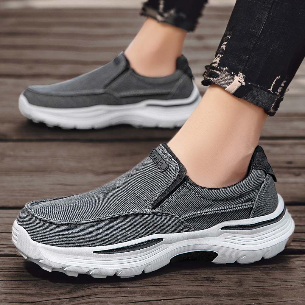 Men Casual Shoes Canvas Breathable Loafers Men New Male Comfortable Outdoor Walking Shoes Classic Loafers Men Sneakers