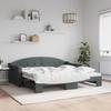 VidaXL Daybed with Pull-out Bed Dark Grey 90x190 Cm Fabric 3197541