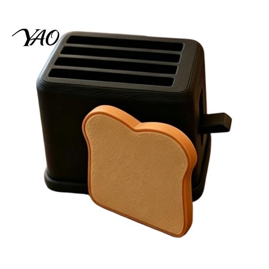 Decompression Gadget Stress Relief Catapult Toaster Toy, with Bread & Waffle Mini Toy Accessories, 3D Printed Food Ejector Toaster,