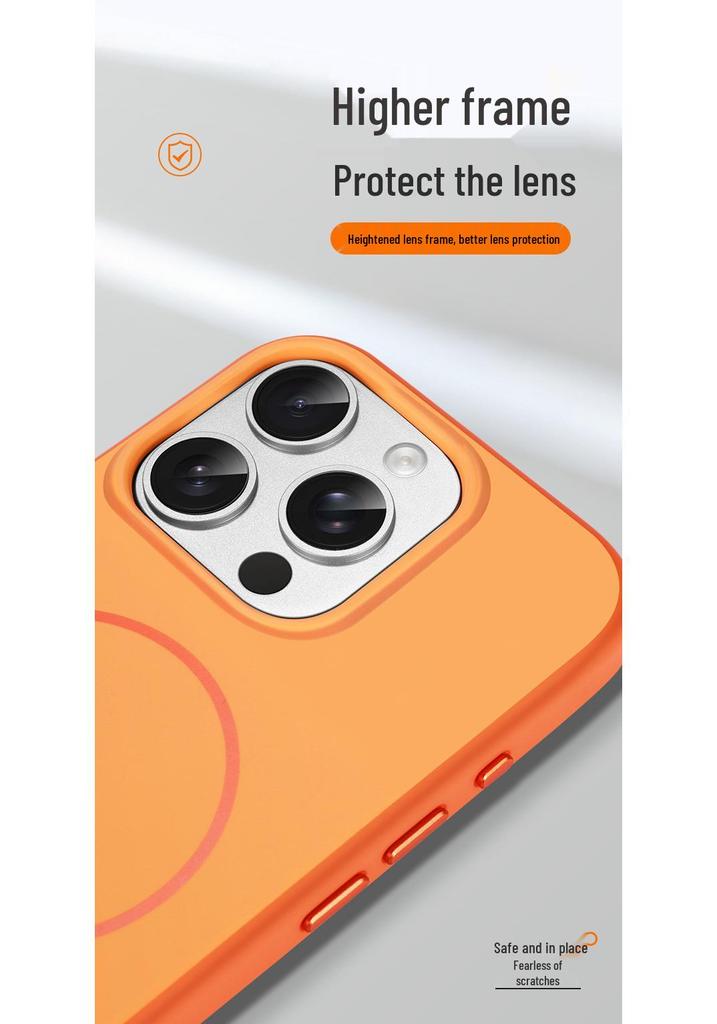 Compatible iPhone 17 Pro Max Color-Block Magnetic Case, Apple 16 Skin-Feel, Drop-Proof, Soft Edge Protective Cover