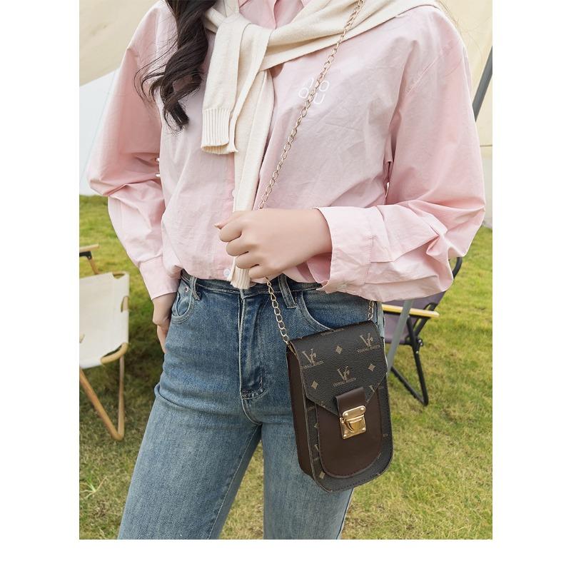 Модная сумка для мобильного телефона с принтом, корейская версия, сумка через плечо для девочек