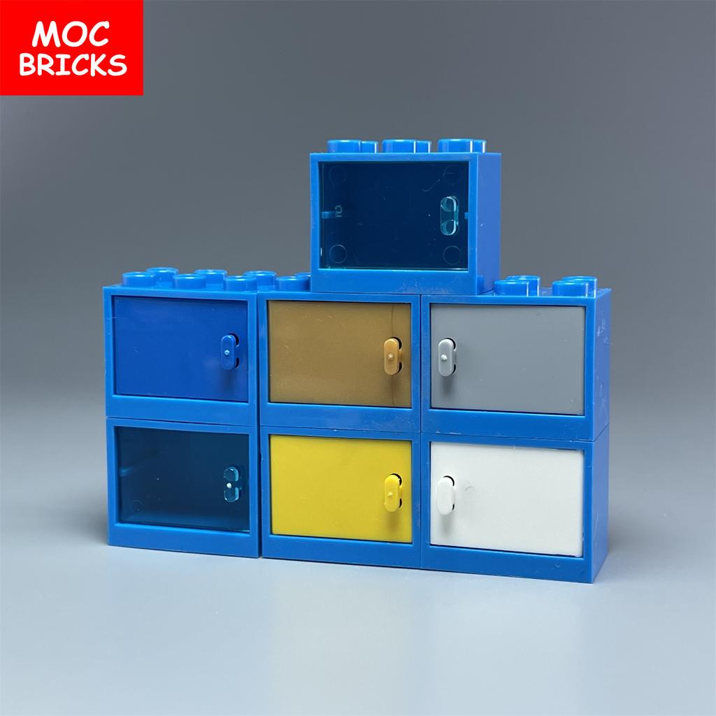 Коробка-шкафчик для кубиков MOC Контейнер 2x3x2 Шкафы Собираемые Частицы 4532 4533 Городской Дом Строительные Кирпичики Детали