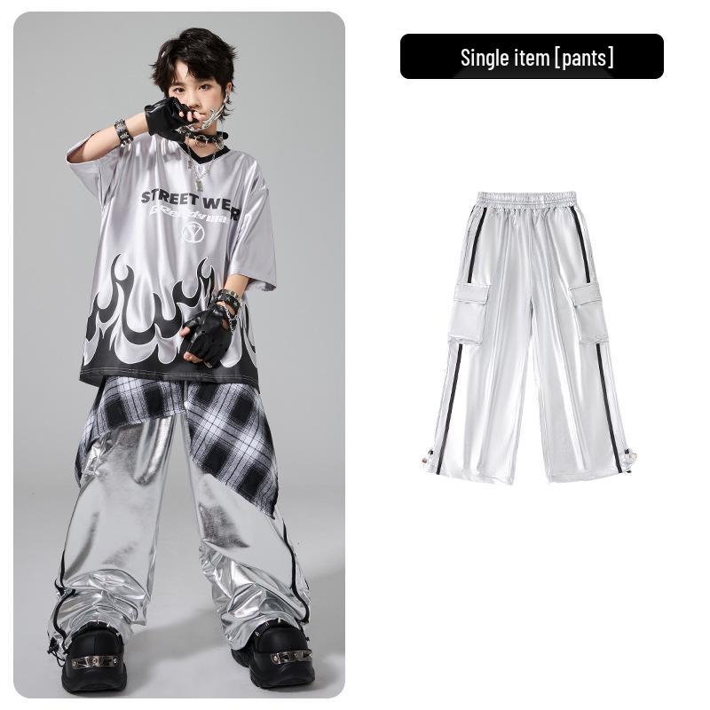 Модный детский костюм для уличных танцев Хип-Хоп для мальчиков и девочек