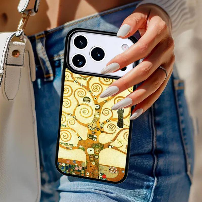 Чехол для телефона «Поцелуй» Густава Климта Для iPhone 17 Air 14 15 13 12 Max Чехол Для Apple 16e 11 Pro Max Plus Coque