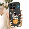 Чехол для Honor X7d LGN-NX1 Милый Кот Астронавт Расписная Крышка Мягкий ТПУ Чехол для Телефона Для Honor 400 Smart HonorX7d 5G Задняя Крышка Coque