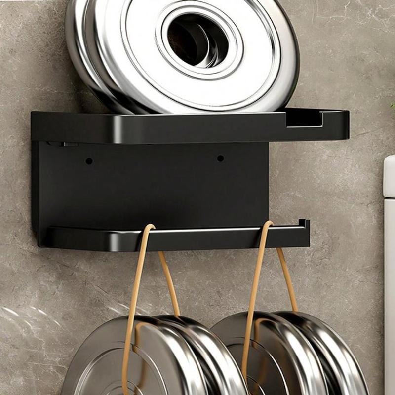 1шт клейкий настенный держатель для туалетной бумаги без сверления с полкой для хранения