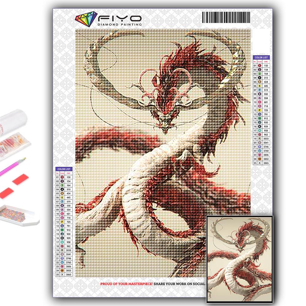 Алмазная вышивка Китайский дракон 5D DIY Алмазная картина Вышивка крестом Горный хрусталь