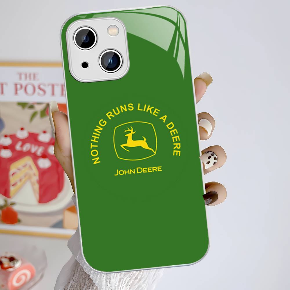 Зеленый Грузовик J-John Трактор D-Deeres Закаленное Стекло Для Iphone 14 13 12 11 Pro Mini XS MAX 14Plus X XS XR Чехол