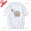 Lovely Peaches and Ash Ash T Shirt Gray Admit Mistake Tshirt Super Cute Peach Cat Cartoon Couple Print T-shirt Unisex Cotton Tee