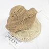 Соломенная шляпа ручной работы Dongdaemun, связанная крючком, солнцезащитная шляпа для женщин, летняя складная шляпа для бассейна, пляжная шляпа для рыбалки
