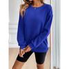 Autumn and Winter Women's Plus Size Loose Round Neck Long Sleeve Casual Sweatshirt Top