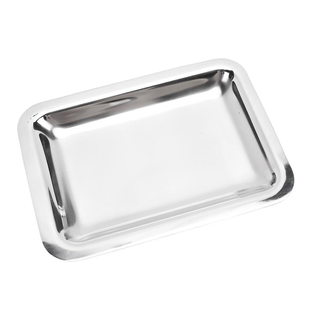 Rectangular Shape Stainless Steel Snack Plate Thickened Stainless Steel Dessert Plate Home Kitchen