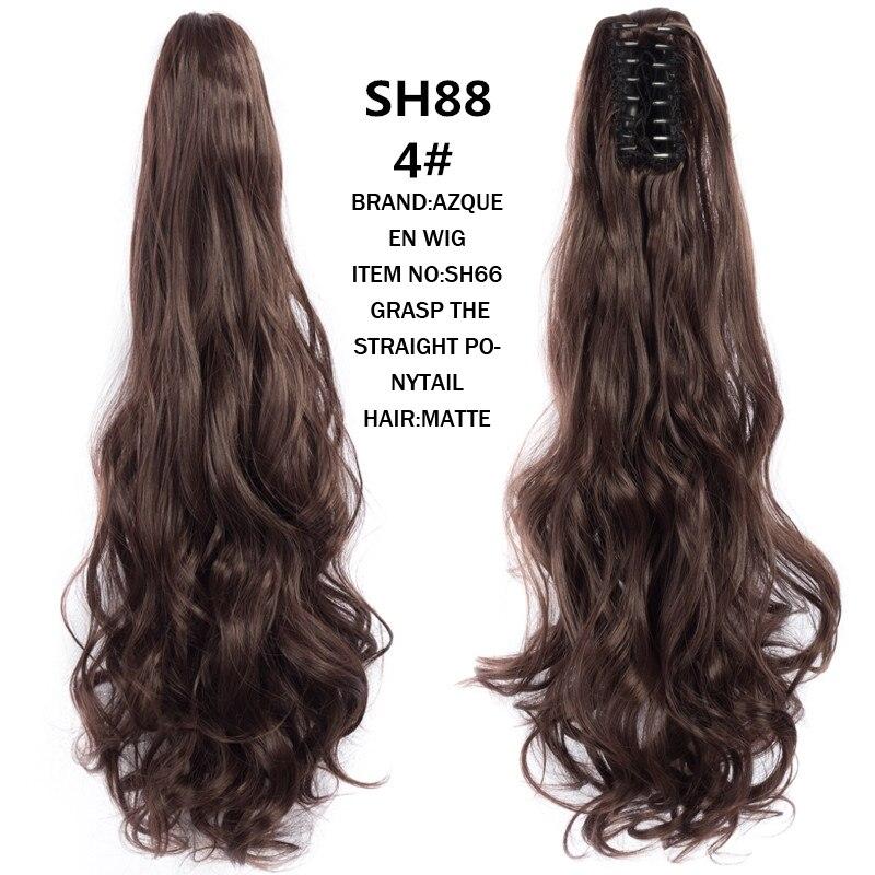 MERISIHAIR Термостойкие синтетические волосы «конский хвост» 22 дюйма, волнистые зажимы для когтей, золотисто-черные наращивание волос «конский хвост»