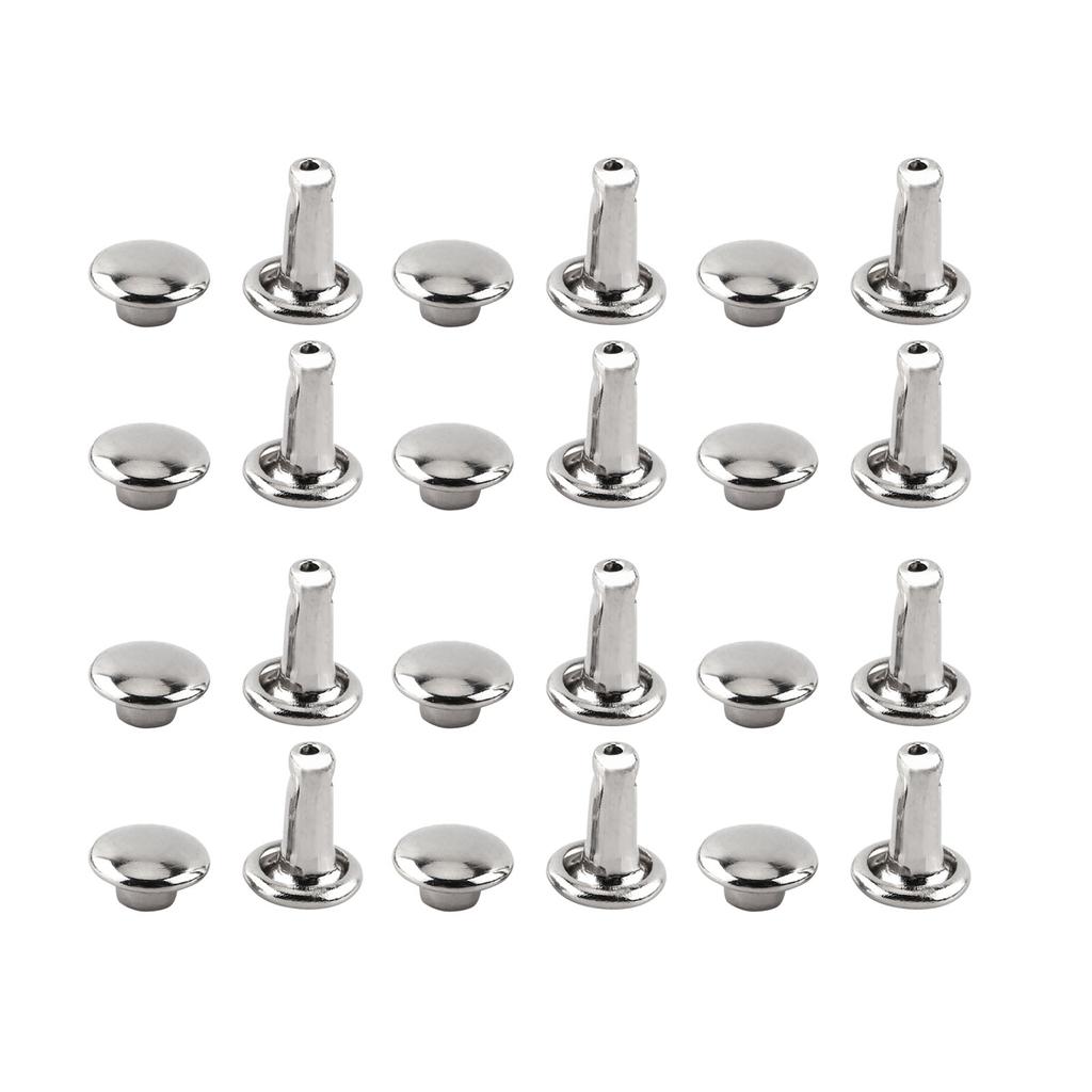 100шт заклепки с двойной крышкой трубчатые металлические кожаные ремесленные ремонтные шпильки украшения