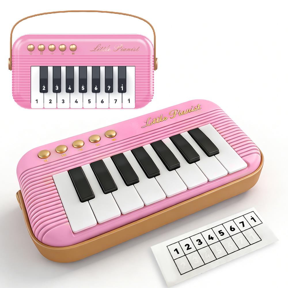 5 Colors Mini Piano Keyboard Toys for Kids, Retro Pocket Piano,Musical Toys Beginners, Electronic Musical Instrument