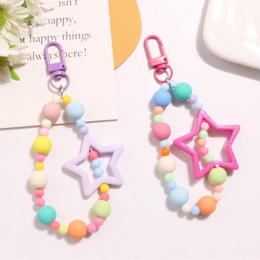 Hollow Star Colorful Phone Lanyard Heart Glitter Wrist Straps Phone Accessories