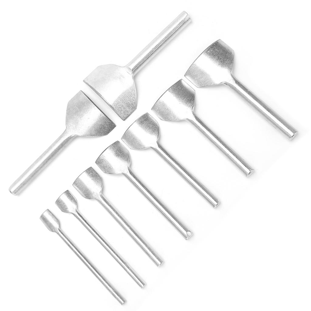 9Pcs Half Round Punch Steel Handheld Leather Strap End Wallet Semicircle Punching Cutter