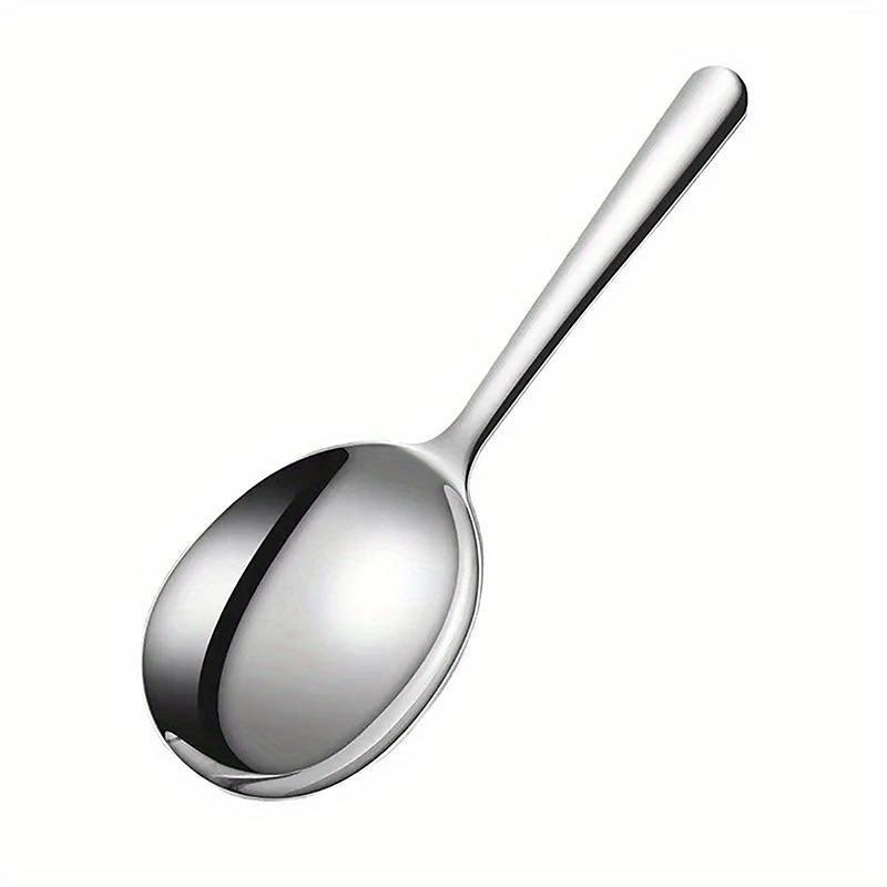 2Pcs Stainless Steel Spoon Heat Insulated Handle Ladles Drain Hole For Serving Soup Rice Serving Spoon Kitchen Utensils