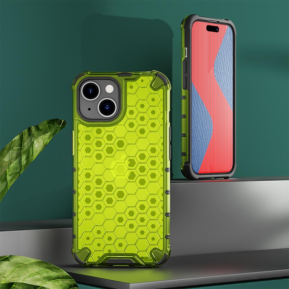 KEYSION Противоударный защитный чехол для iPhone 15 Pro 15 Ultra Силикон + сотовая задняя крышка из поликарбоната для iPhone 15 Plus