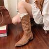 Maillard Boots Long Boots Women's New Retro Embroidered V-mouth Western Cowboy Boots