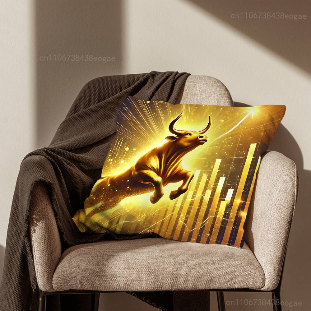 Day Trading Art Pillow Case For Room Sofa Cushion Cover Suitable For Home Bedroom Decoration And Protector