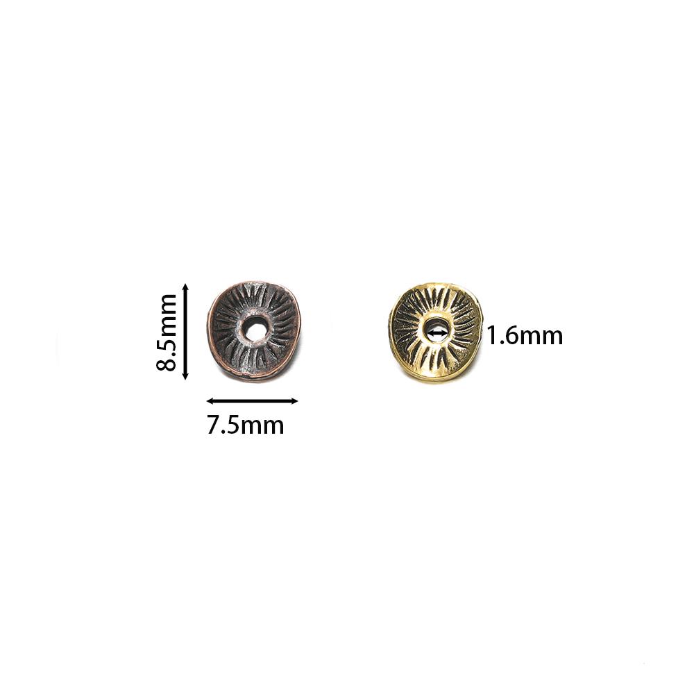 50/100pcs Alloy Antique Bronze Round Spacer Beads Charms For Diy Beaded Bracelets Necklace Jewelry Handmade Making Accessories