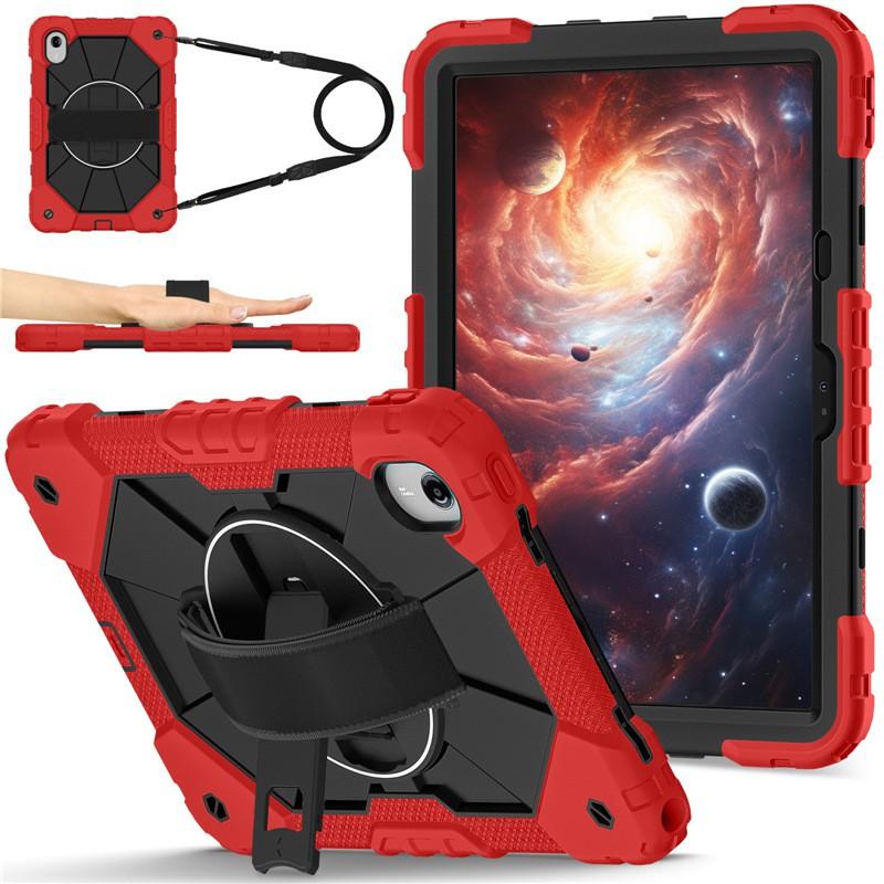 Lenovo Xiaoxin Pad 11 Tablet Case With Silicone Wrist Strap Rotating Stand Shockproof PC Cover Kids Students Travel