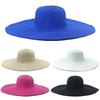 Women's Summer Foldable Large Brim Hat Solid Color Straw Hat Sun Hat Outdoor Vacation Sunhat Seaside Beach Hat