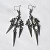 Винтажные готические серьги-кисточки в придворном стиле для женщин, серебристого цвета, гот-панк, ювелирные аксессуары