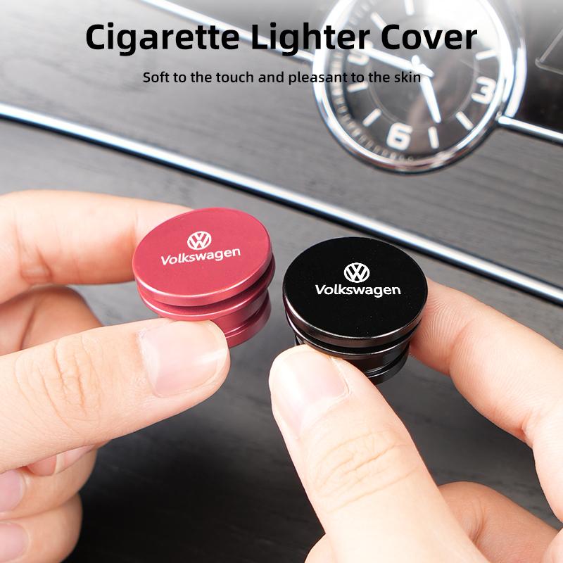 CUP1 Metal Car Cigarette Lighter Cover Decorative Cover DustProof Dust Cover Auto Accessories For VW GTI Polo Passat Scirocco Tiguan