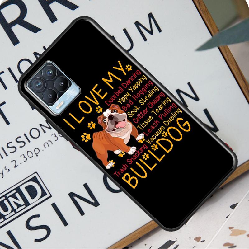 Чехол для телефона English Bulldog Heartbeat для OnePlus 9 Pro 8T 9R Nord 2 для Realme 6 7 8 Pro 8i GT Master GT Neo 2 C21