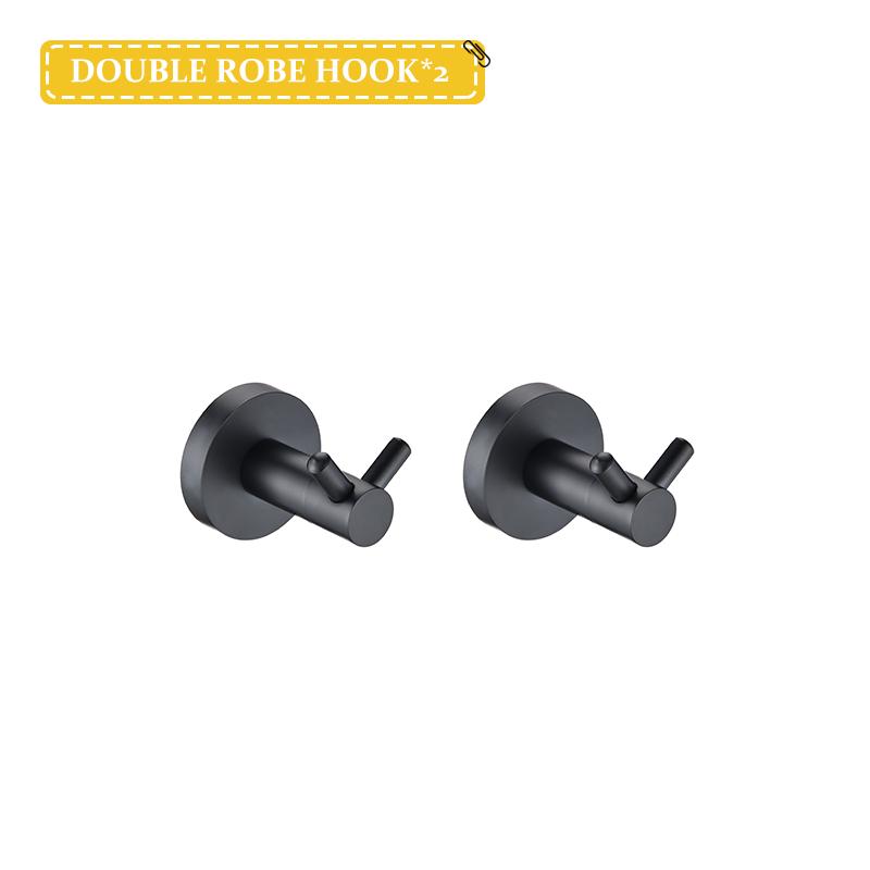 Матово-черная фурнитура для ванной комнаты из нержавеющей стали 304, держатель для полотенец, держатель для туалетной бумаги, держатель для жидкого мыла, вешалка для полотенец, туалетные принадлежности