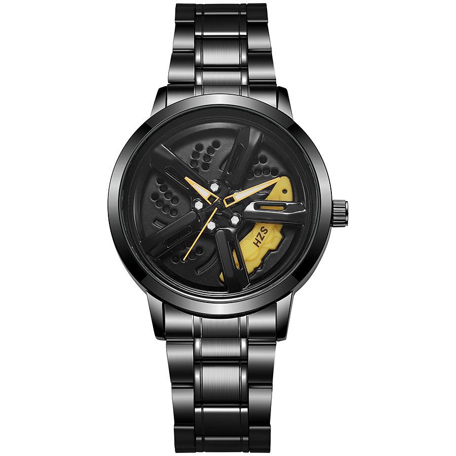 Sports Car Wheel Hub Rotatable Watch Men'S Wheel Quartz Watch Fashion Trendy Men'S Watch