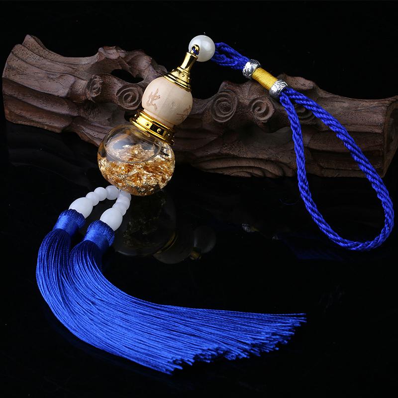 Подвеска в виде стеклянной бутылки автомобиля, тыква с золотым дном и двойным шипом, аксессуары для салона автомобиля, подвеска для автомобиля